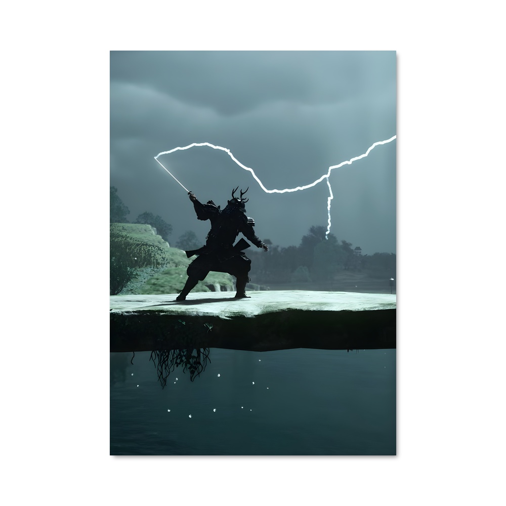 Poster Ghost tsushima tempête – affiche Ghost of tsushima
